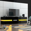 Modern 177cm TV Stand Unit Cabinet Sideboard RGB LED Light Living Room Black