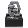 Indoor Tabletop Fountain Cascading Bowls Water Feature with LED Light Home Decor