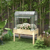 Wooden Greenhouse Planter Box With Cover Raised Garden Bed Vegetables NEW UK