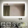 Bathroom LED Mirror with Demister Touch Sensor Dimmable Lights Clock 1000×600mm