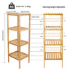 Bamboo 4 Tier Storage Shelving Unit Shoe Rack Bookshelf Freestanding Plant Stand