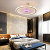 LED Ceiling Fan Light Dimmable Chandelier Lamp Living Room With Remote Control