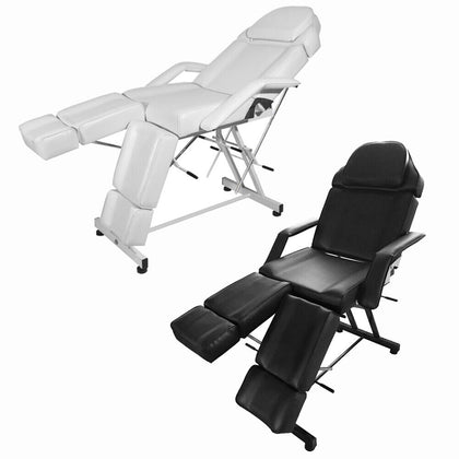 Massage Table Tattoo Chair Adjustable Back Angle Removable Armrests Face Hole
