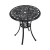 Outdoor Dining Garden Table Vintage Flower Carving Tabletop Patio Bistro Tables
