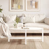 Coffee Table White 118x63x45 Solid Wood Pine Q9N3