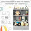 Toy Storage Organizer Childrens Multi-Functional Bookcase Toy Storage Bin-Grey