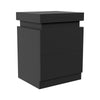 LED Bedside Table 2 Drawers Cabinet Charging Station Nightstand Storage Black