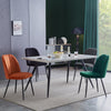 Set of 2,4,6 Velvet Suede Dining Chairs Upholstered seat Ergnomic with Metal Leg