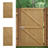 Wooden Garden Gate Outdoor Entrance Fence Security Door With Latch & Hings Kit