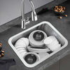 Small Single Bowl Square Stainless Steel Kitchen Sink Undermount Basin Waste Kit