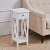 Wooden Telephone Table Plant Stand Bedside Hall Lamp Unit Side Drawer Shelf Desk