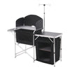 Aluminium Table Camping Kitchen Unit Storage Folding Outdoor Cook Station Shelf