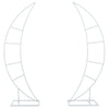 2x Half Moon Shape Wedding Arch Frame Moongate Flower Stand Display Balloon Prop