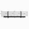 Modern TV Stand with 3 Doors and 2 Drawers Storage Cabinet Unit for Living Room
