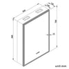 Bathroom LED Mirror Cabinet Single Door with Shaver Socket Bluetooth Demister