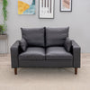 2 Seater faux leather/Linen Fabric Love Seat Sofa Armchair with Footstool Couch