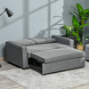 Modern 2 Seater Sofa Bed Click Clack Couch Sleeper Settee for Bedroom, Grey