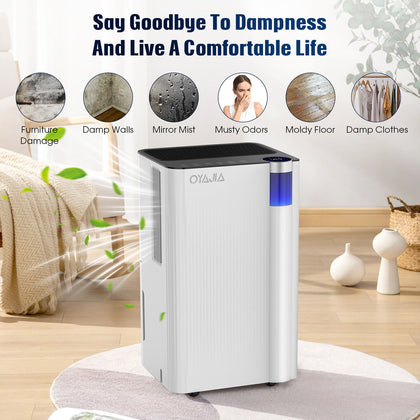 14L/Day Electric Dehumidifier for Home Portable Quiet Electric Air De-Humidifier