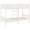Bunk Bed White 80x200 Solid Wood Pine B6Z1