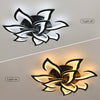 84W Dimmable LED Ceiling Light Flower Modern Chandelier Living Room Remote φ82cm
