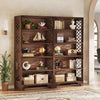 6-Tier Vintage Modern Bookshelf Bookcase, 70.8" Tall Storage Rack for LivingRoom