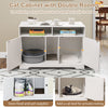 Modern Pet Cabinet Indoor Wooden Kitten House End Side Table-White