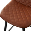 2X Bar Stools Fabric/Faux Leather Pub Chairs Breakfast Kitchen Metal Leg Modern