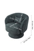 Knitted Velvet Swivel Cuddle Sofa Chair Single Tub Armchair Padded Seat w/Pillow