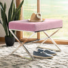Sofa Lazy Chair Ottoman Soft Pouffe Seat Metal Leg Vanity Makeup Stool Footstool