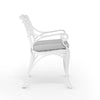 Cast Aluminum Garden Chairs Outdoor Dining Chair Padded Seat for Bistro Backyard