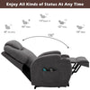 Electric 8 Point Massage Fabric Riser & Recliner Chair Heated Sofa Armchair Grey