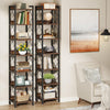 Tribesigns Extra Tall Narrow Bookshelf, 7 Tier Skinny Bookcase for Small Spaces