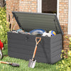 METAL OUTDOOR STORAGE BOX LARGE 350L PATIO GARDEN DECK CONTAINER LOCKABLE LID
