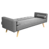 Stylish Linen Fabric Upholstered Clic Clac Sofa Bed 3 Seater Reclining Settee