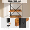 Rustic Tallboy Bookcase 4-Tier Bookshelf Tall Storage Shelving Unit Display Rack