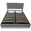 OTTOMAN STORAGE BED FRAME 4FT6 DOUBLE 5FT KING WITH HYDRAULIC STORAGE, LED LIGHT