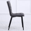 Set of 2/4Pcs Dining Chairs Velvet/PU Padded Seat Metal Legs Home Office Kitchen