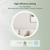 Illuminated Bathroom Mirror with LED Lights Wall Mounted Demister Round 60cm