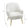 Velvet Scallop Shell Back Tub Chair Armchair Dressing Sofa Stool Bedroom Lounge