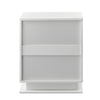 High Gloss Bedside Table Cabinets Chest of 3 Drawers Nightstand LED Light White