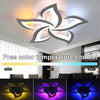 Modern Room Chandelier LED Lamp White Frame Ceiling Light With RGB Cpoqrbxwqojys