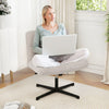 Armless Home Office Chair Swivel Desk Chair Height Adjustable Task Vanity Chair