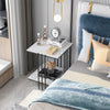 Luxury Marble Coffee Table Side Table Golden Pole Legs Support Desk Nightstand