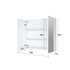 Bathroom Cabinet with Mirror Wall Mounted Storage Cupboard Adjustable Shelf UK
