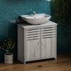Grey Bathroom Under Sink Cabinet Basin Storage Cupboard Vanity Furniture Unit UK