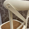 Cream Cross Back Dining Chair Set of 2 Comfortable & Stylish Wooden Home Cafe