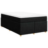 Box Spring Bed with Black 120x200 Fabric T0P2