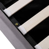 Merax Upholstered Bed Functional Bed from Storage Double Size Grey Velvet