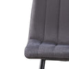 2x Grey Dining Chairs Velvet Padded Seat Kitchen Dining Room Chair Modern