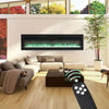 Media Wall Fire Freestanding Electric Fireplace Stove Heater 40" LED Fire Flames